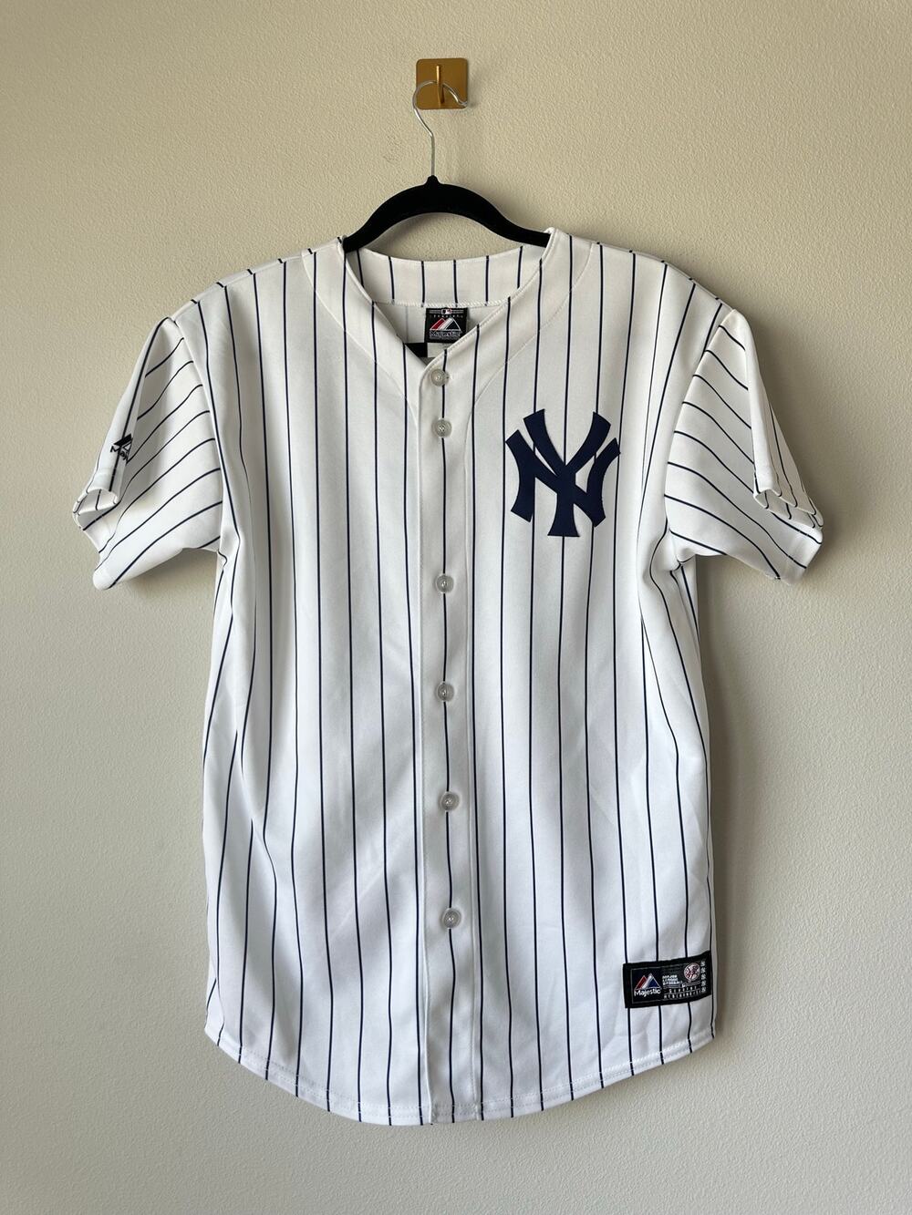 Ichiro #31 New York Yankees Pinstripe Baseball Jersey Majestic MLB XL USA